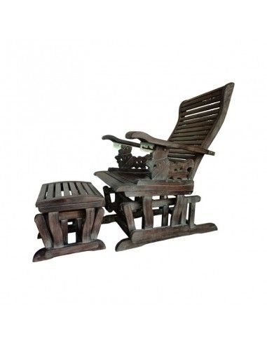 SILLON BALANCIN CON TABURETE
