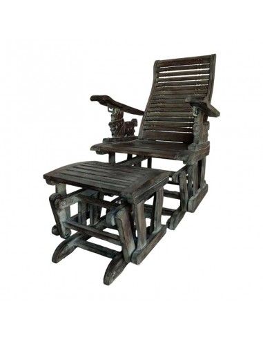 SILLON BALANCIN CON TABURETE