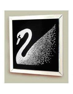 CUADRO CISNE ESPEJO PURPURINA