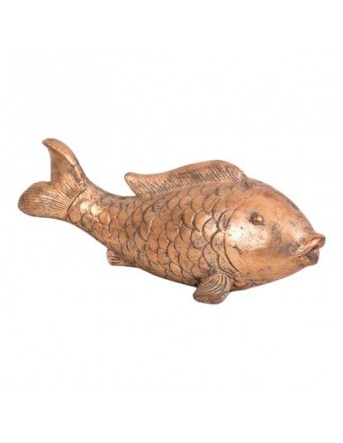 FIGURA CARPA RESINA DORADO 65x24