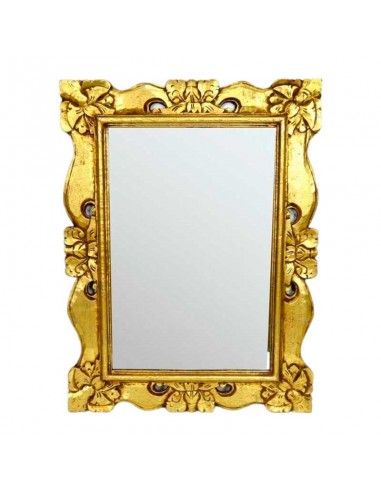 ESPEJO MADERA ORO 82x61