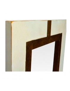 ESPEJO MADERA BLANCO-DORADO... 2