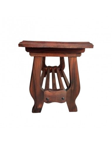 MESA AUXILIAR MADERA PINO ENCERADA 53x87