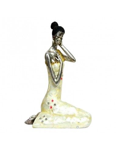 FIGURA MUJER AFRICANA 35x22