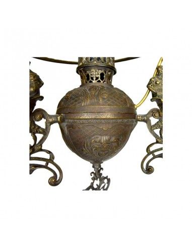 LAMPARA DE TECHO QUINQUE ANTIGUO