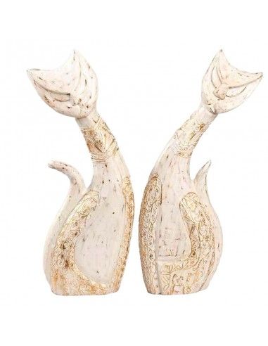 FIGURA GATOS MADERA 50x17 set de dos