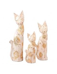 FIGURA GATOS MADERA 50x14...