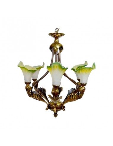 LAMPARA DE TECHO BRONCE 6 LUCES