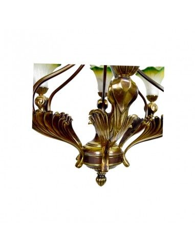 LAMPARA DE TECHO BRONCE 6 LUCES