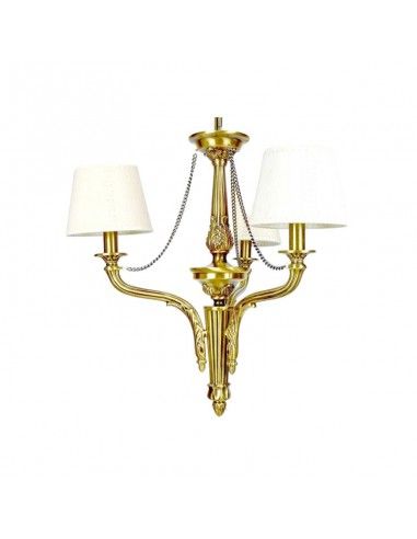 LAMPARA DE TECHO CLASICA BRONCE 3 LUCES