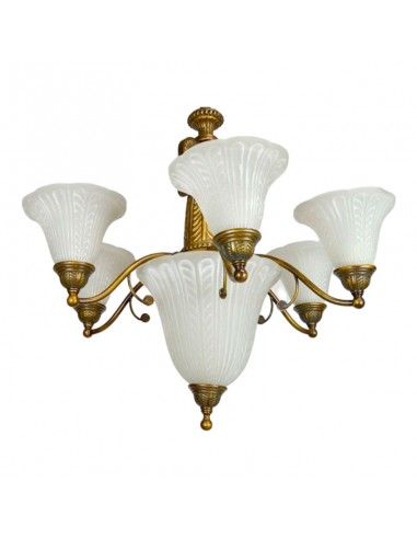 LAMPARA DE TECHO ORO ENVEJECIDO 8 LUCES