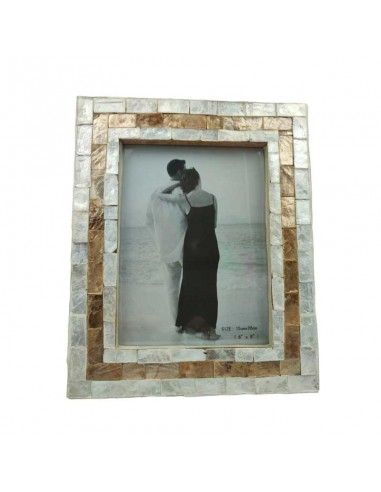 PORTAFOTO NACAR BLANCO-ÁMBAR 15x20