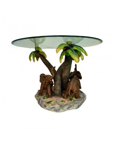 MESA CENTRO FIGURAS ELEFANTES 54x80