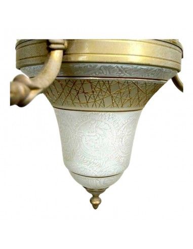 LAMPARA DE TECHO DORADA 6 brazos