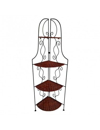 ESTANTERIA RINCONERA FORJA-RATAN 125x44