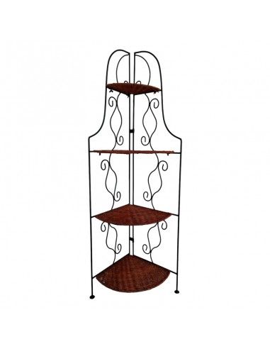ESTANTERIA RINCONERA FORJA-RATAN 125x44