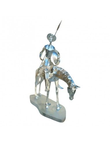FIGURA DON QUIJOTE PLATA 43.5x42