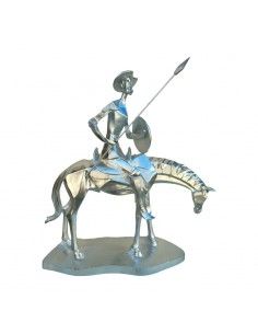 FIGURA DON QUIJOTE PLATA...