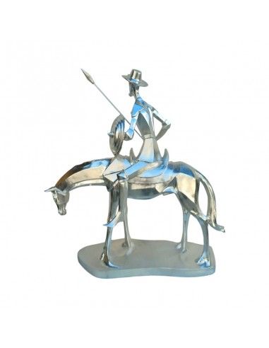 FIGURA DON QUIJOTE PLATA 43.5x42