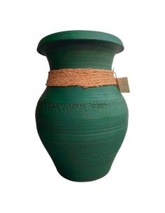 TINAJA CERAMICA VERDE Y...