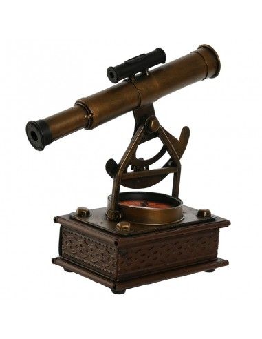 FIGURA TELESCOPIO METAL BRONCE 22.5x21.5