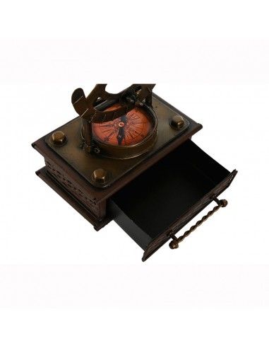 FIGURA TELESCOPIO METAL BRONCE 22.5x21.5
