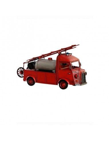FIGURA COCHE BOMBEROS METAL 19x33