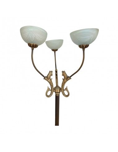 LAMPARA DE PIE COLOR CUERO 174x45