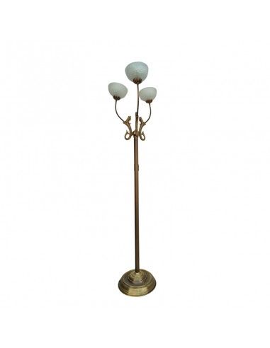 LAMPARA DE PIE COLOR CUERO 174x45