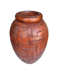 JARRON MADERA TALLADA 31x19 2