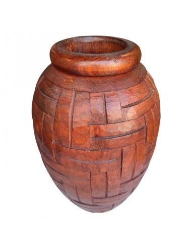 JARRON MADERA TALLADA 31x19