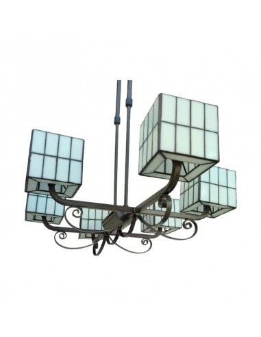 LAMPARA DE TECHO TIFFANY 6 LUCES