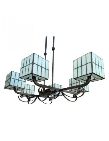 LAMPARA DE TECHO TIFFANY 6 LUCES