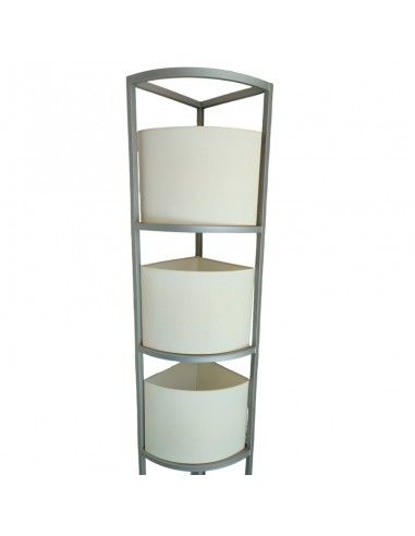 LAMPARA DE PIE FORJA PLATA 180x30