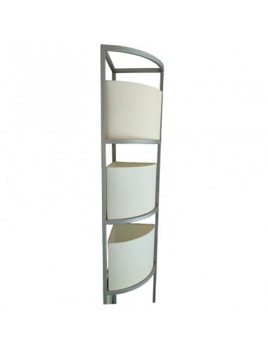 LAMPARA DE PIE FORJA PLATA 180x30