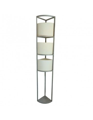 LAMPARA DE PIE FORJA PLATA 180x30