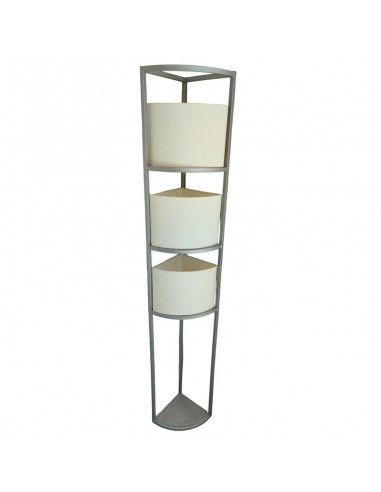 LAMPARA DE PIE FORJA PLATA 180x30