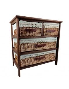 CAJONERA MADERA-MIMBRE 65x65