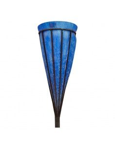 FLORERO FORJA - VIDRIO AZUL... 2