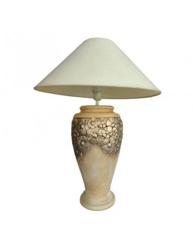 LAMPARA DE SOBREMESA BEIGE/DORADA 65x48