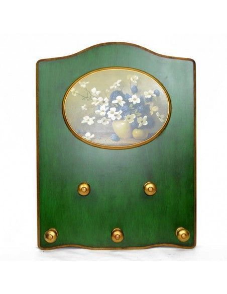 PERCHA DE PARED MADERA CON IMAGEN