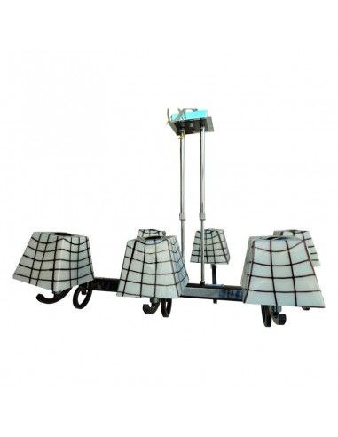 LAMPARA DE TECHO ACERO 6 luces