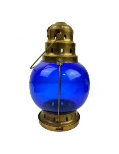 FAROL DECORATIVO LATÓN-AZUL... 2