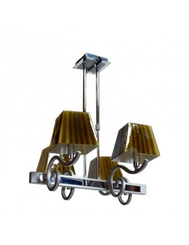 LAMPARA DE TECHO ACERO 4 LUCES