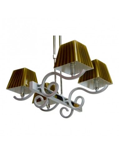 LAMPARA DE TECHO ACERO 4 LUCES
