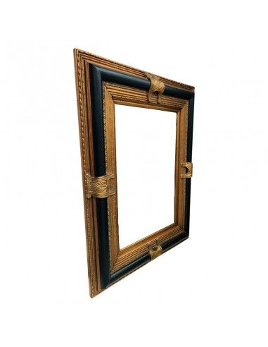 ESPEJO NEGRO-ORO 134x102
