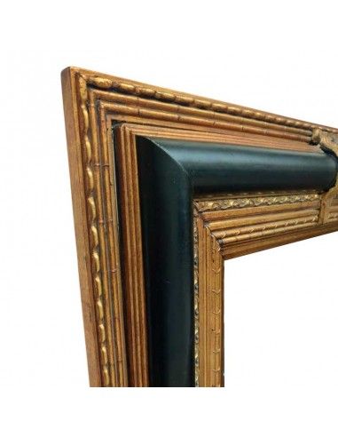 ESPEJO NEGRO-ORO 134x102