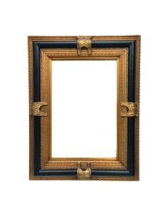 ESPEJO NEGRO-ORO 134x102