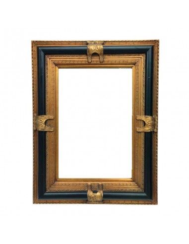 ESPEJO NEGRO-ORO 134x102