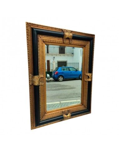 ESPEJO NEGRO-ORO 134x102